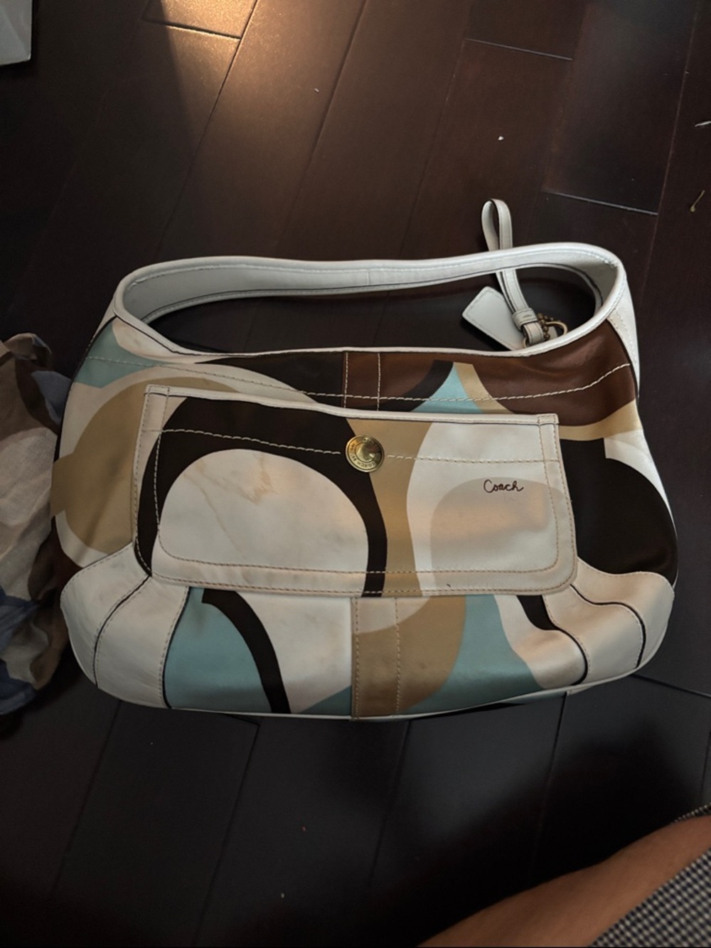 2006 RARE Coach Signature Scarf Ergo Hobo bag + scarf